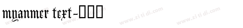 myanmer text字体转换